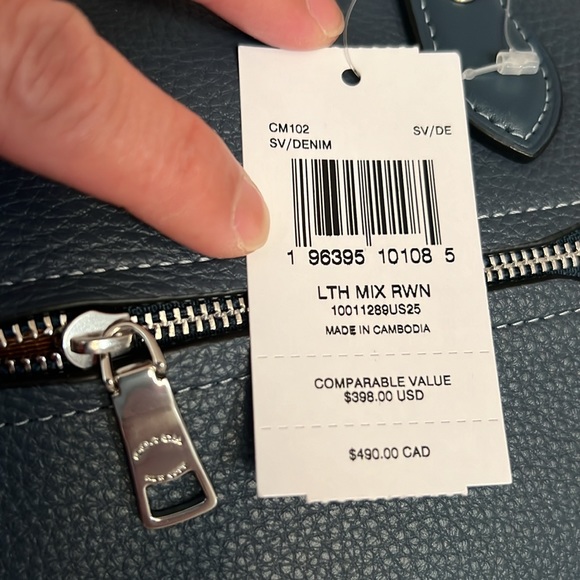 💙 “Last One”Coach Rowan Satchel Silver/Denim - Picture 7 of 15